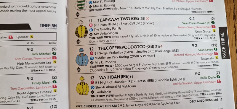 Race Card Entry